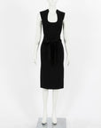 Scanlan Theodore Crepe Knit Scoop Neck Dress Size Small