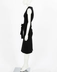 Scanlan Theodore Crepe Knit Scoop Neck Dress Size Small