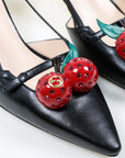 Gucci Unia Cherry Kitten Heel Size 39