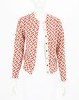 Burberry Monogram Print Wool Cardigan Size XS