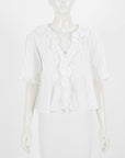 Doen 'Henri' Ruffle Cotton Top Size M