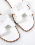 Hermes 'Oran' Leather Sandals Size 38