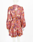 Zimmermann Linen Fiesta Paisley Print Mini Dress Size 2