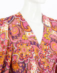 Zimmermann Linen Fiesta Paisley Print Mini Dress Size 2