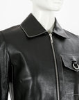 Hermes Leather Zip Jacket Size FR 36 | AU 8