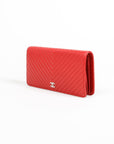 Chanel Lambskin Chevron Long Wallet