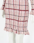 Ganni Shirred Checked Mini Dress Size 38 | AU 10