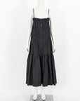 Rabens Saloner Ruched Cotton Midi Dress Size Medium