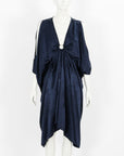 Camilla 'Solid Navy' Short Kaftan With Hardware Size O/S