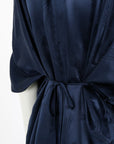 Camilla 'Solid Navy' Short Kaftan With Hardware Size O/S