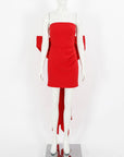 Rebecca Vallance Scarlett Strapless Bow Mini Dress Size 8