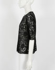 Alexander McQueen Lace Short Sleeve Top Size IT 48 | AU 16