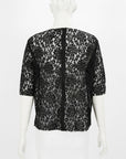 Alexander McQueen Lace Short Sleeve Top Size IT 48 | AU 16