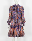 Zimmermann 'Celestial' Ruched Mini Dress Size 2