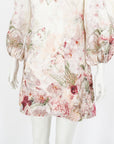 Zimmermann Dancer Hummingbird Linen Mini Dress Size 1