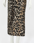 Balmain High-Rise Leopard-Print Midi Skirt Size FR 38 | AU 10