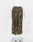 Balmain High-Rise Leopard-Print Midi Skirt Size FR 38 | AU 10