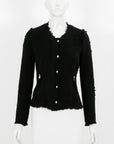 Iro 'Agnette' Tweed Zip Jacket Size FR 38 | AU 10