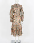 Ulla Johnson 'Paola' Lurex Midi Dress Size US 6 | AU 10