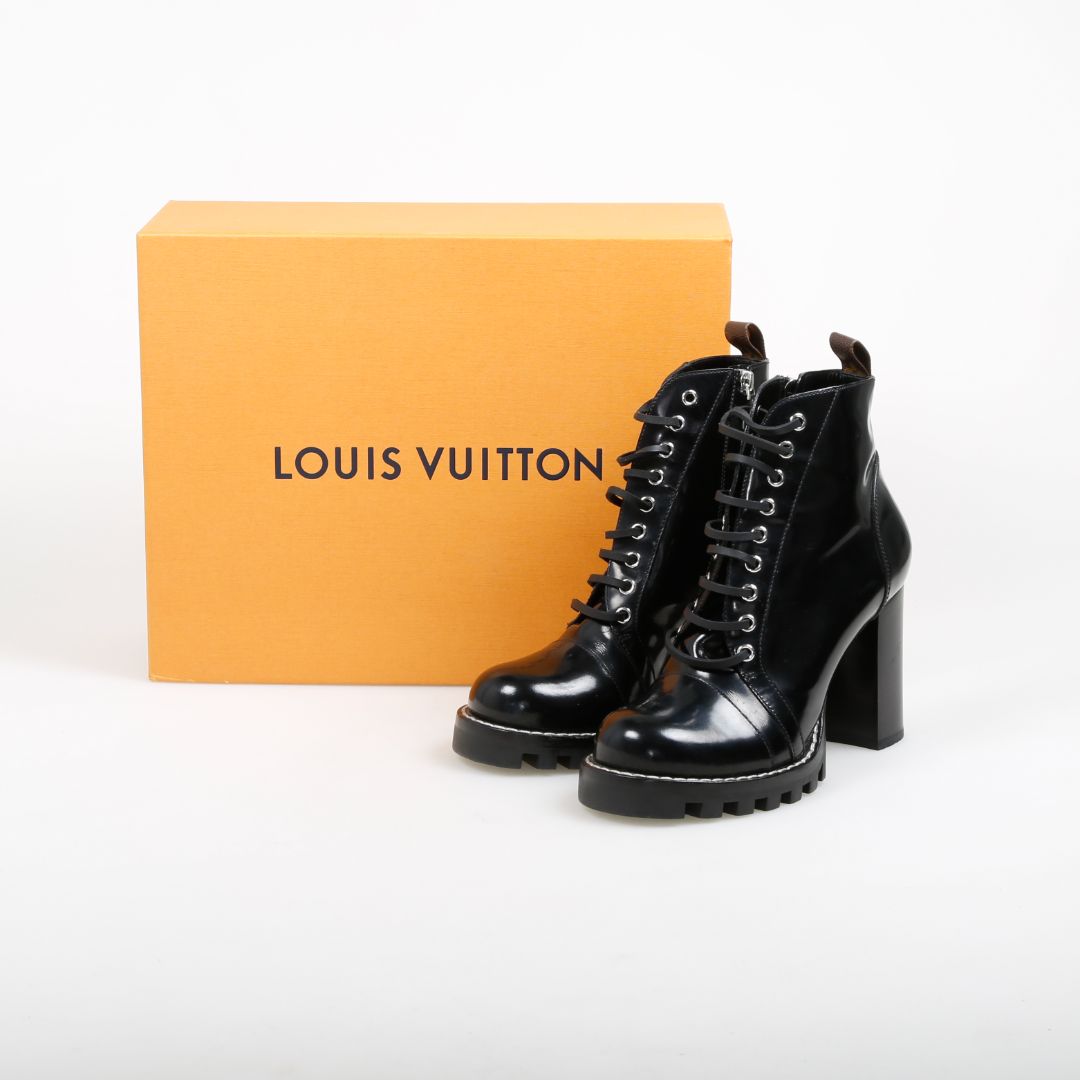 Louis Vuitton Leather &#39;Star Trail&#39; Ankle Boots Size 40
