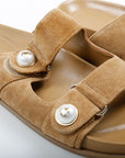 Jimmy Choo Fayence Suede Flat Sandals Size 39