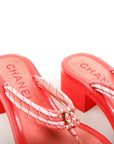 Chanel CC Thong Sandals Size 38