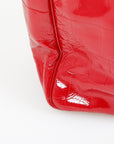 Yves Saint Rive Gauche Laurent Croc Embossed Patent Leather Tote