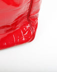 Yves Saint Rive Gauche Laurent Croc Embossed Patent Leather Tote