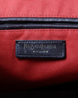 Yves Saint Rive Gauche Laurent Croc Embossed Patent Leather Tote