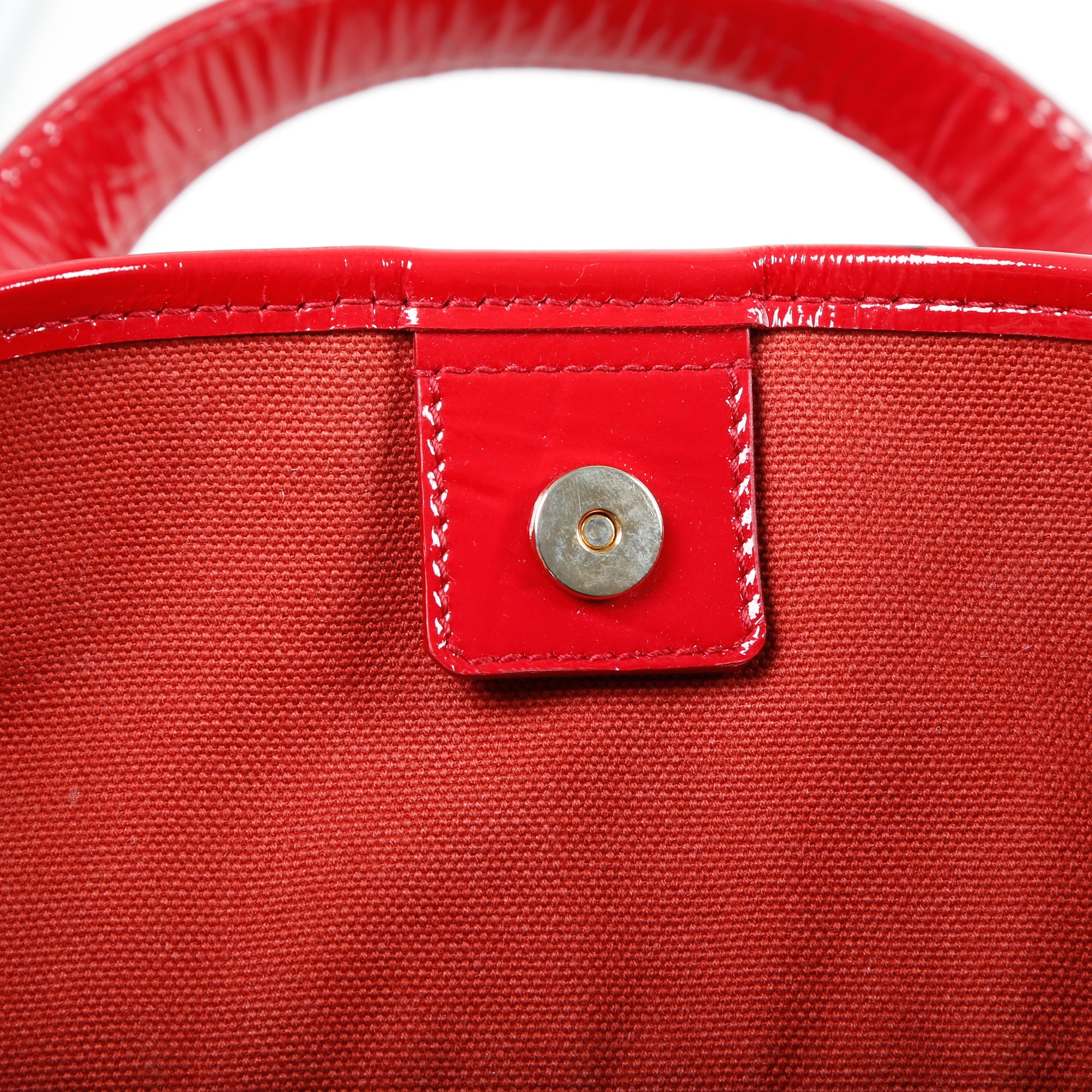 Yves Saint Rive Gauche Laurent Croc Embossed Patent Leather Tote