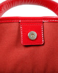 Yves Saint Rive Gauche Laurent Croc Embossed Patent Leather Tote