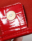 Yves Saint Rive Gauche Laurent Croc Embossed Patent Leather Tote