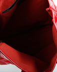 Yves Saint Rive Gauche Laurent Croc Embossed Patent Leather Tote