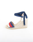 Gucci Sylvie Web Espadrille Wedges Size 38.5