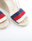 Gucci Sylvie Web Espadrille Wedges Size 38.5