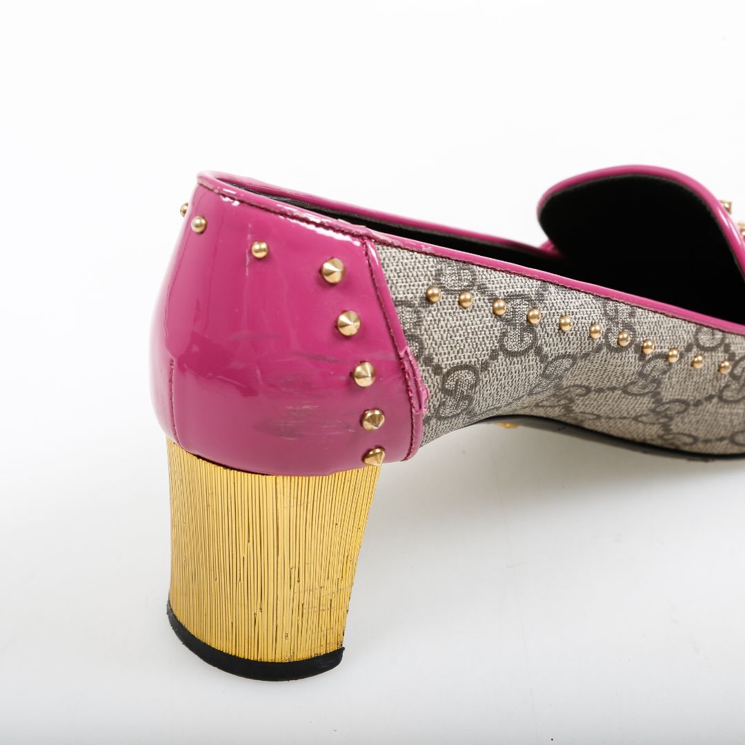 Gucci Horsebit Studded Pumps Size 38.5