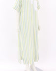 Lee Mathews Linen Striped Shirt Dress Size 4