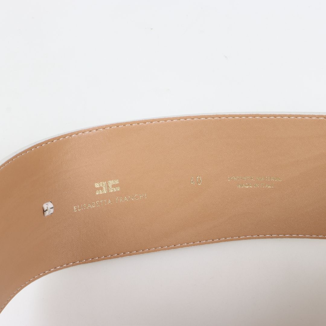 Elisabetta Franchi Leather Chain Belt Size 40 | AU 8