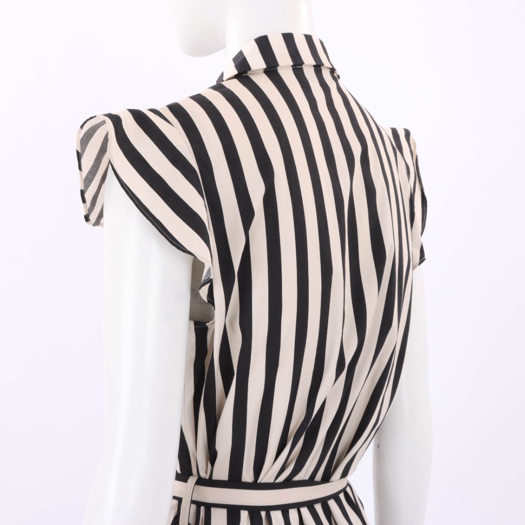 Twinset Striped Midi Dress Size FR 42 | AU 12-14