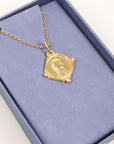 Cleopatra's Bling Gold Plated Sterling Silver Pendant Necklace
