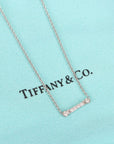 Tiffany & Co Fleur de Lis Key Bar Pendant Necklace