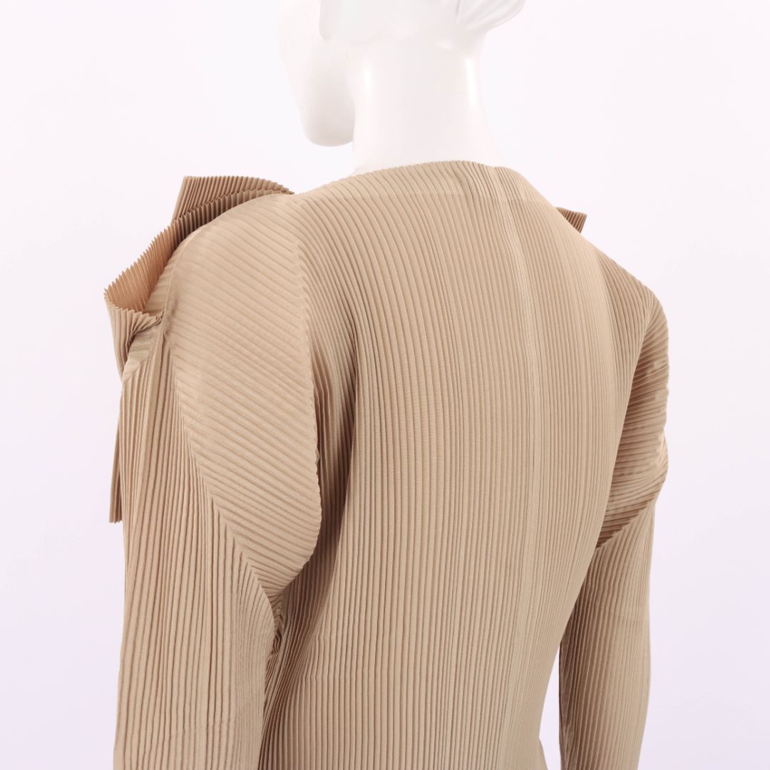 Issey Miyake Pleated Long Sleeve Top and Skirt Size M