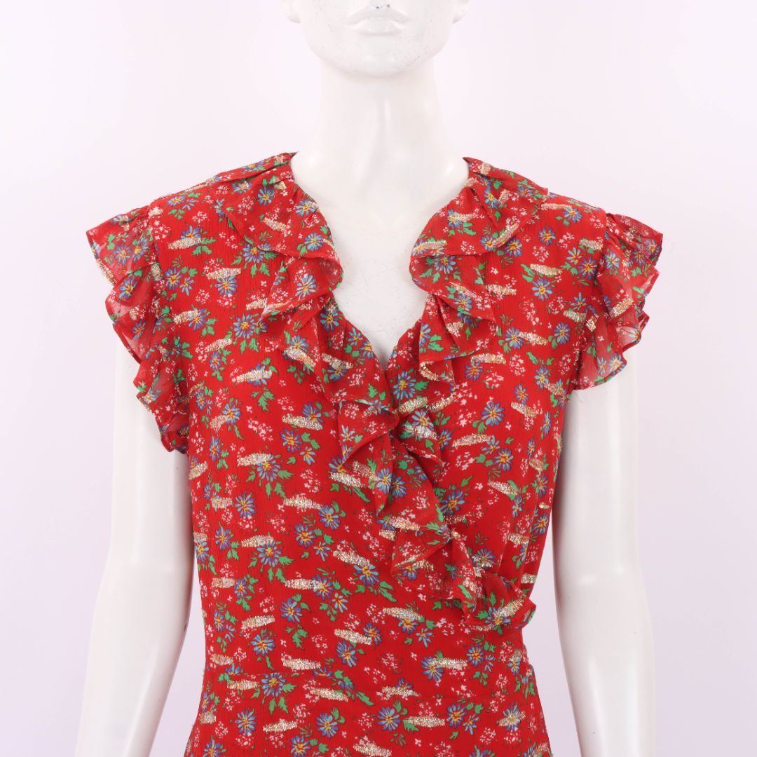 Rixo London Minnie Wrap Dress Size Large