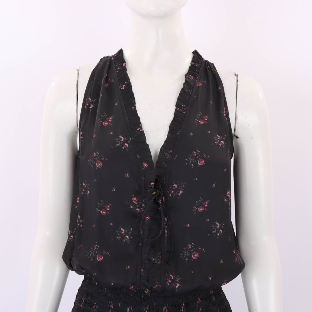 Ulla Johnson Lucille Floral Midi Dress Size US 0 | AU 4-6