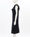 Scanlan Theodore Crepe Knit One Shoulder Ruffle Dress Size Large