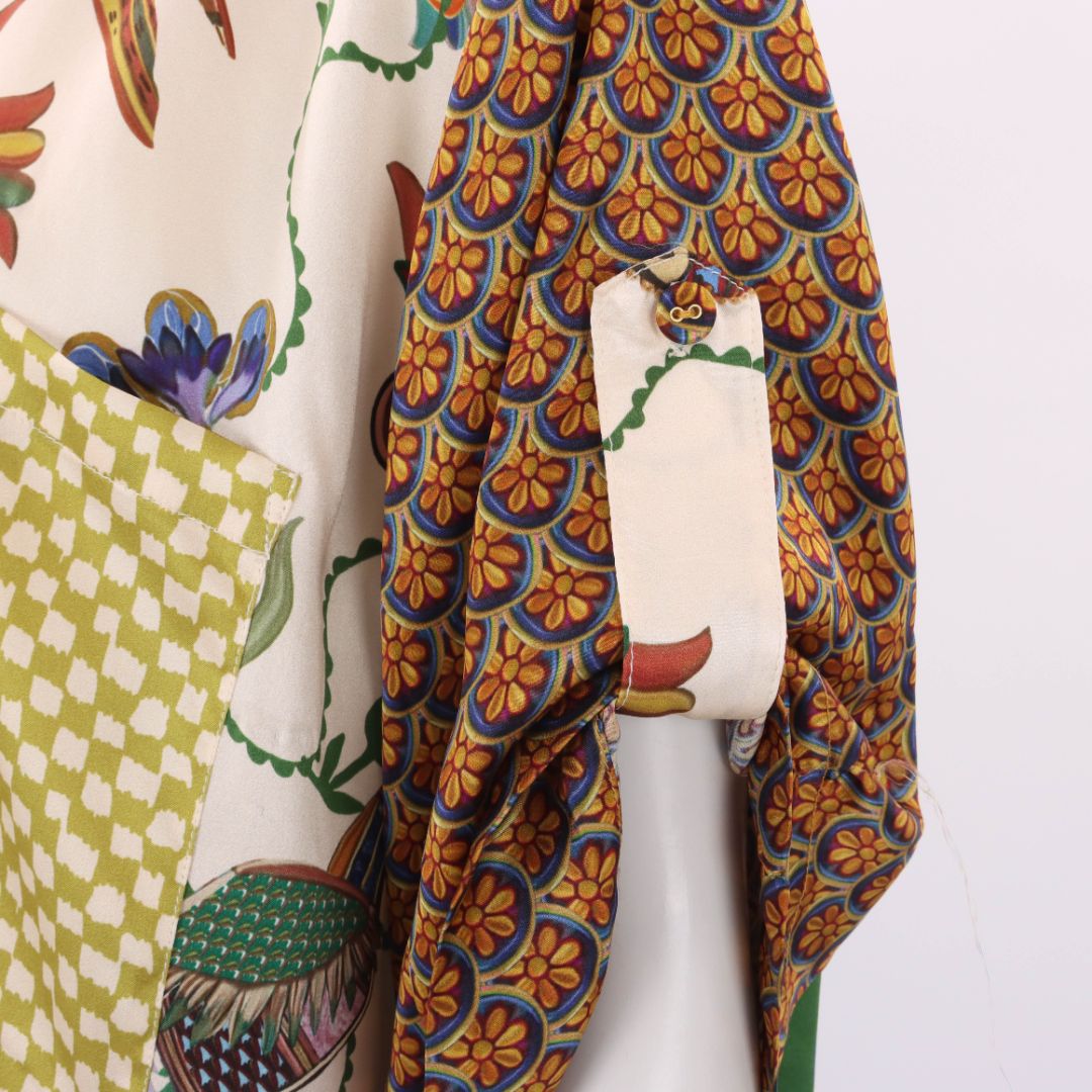 Alemais Birdie Spliced Silk Shirt Size 12