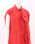 Sofie D'Hoore Ruffle Cotton Midi Dress Size FR 40 | AU 12