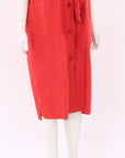 Sofie D'Hoore Ruffle Cotton Midi Dress Size FR 40 | AU 12