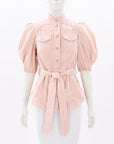 Zimmermann 'Tropicana' Panelled Belted Shirt Size 0