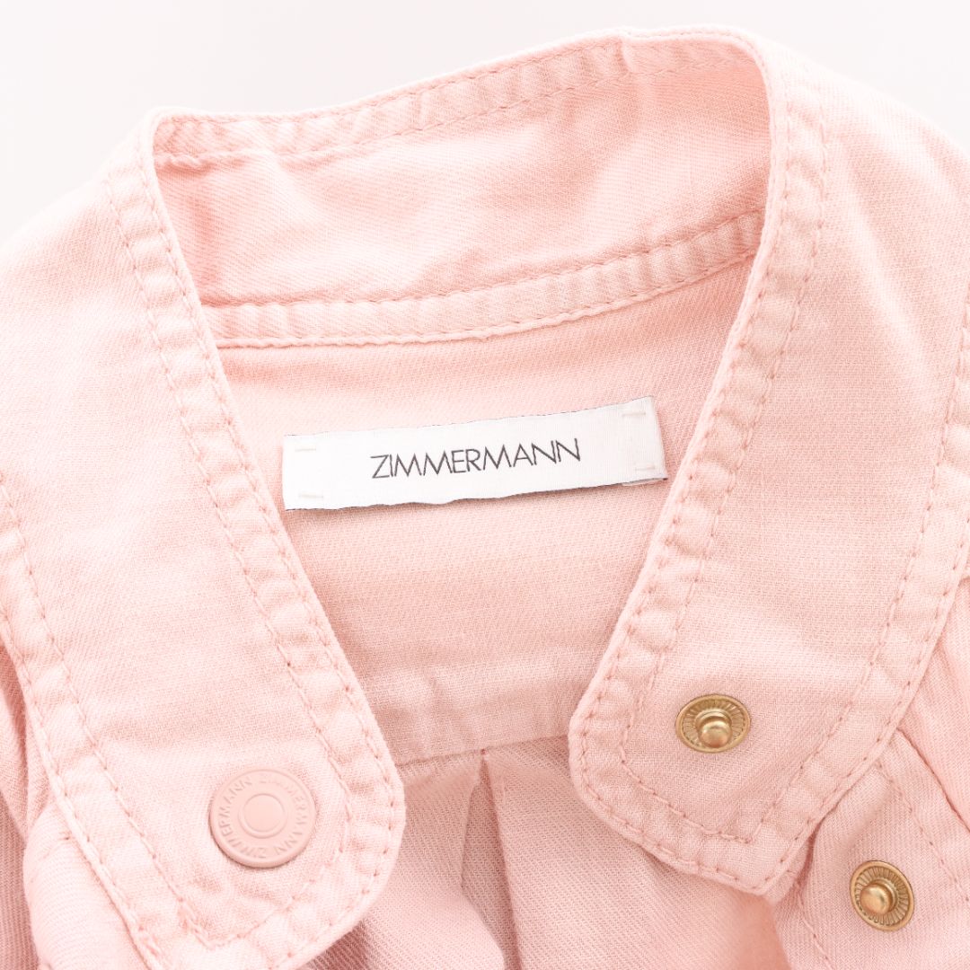 Zimmermann &#39;Tropicana&#39; Panelled Belted Shirt Size 0